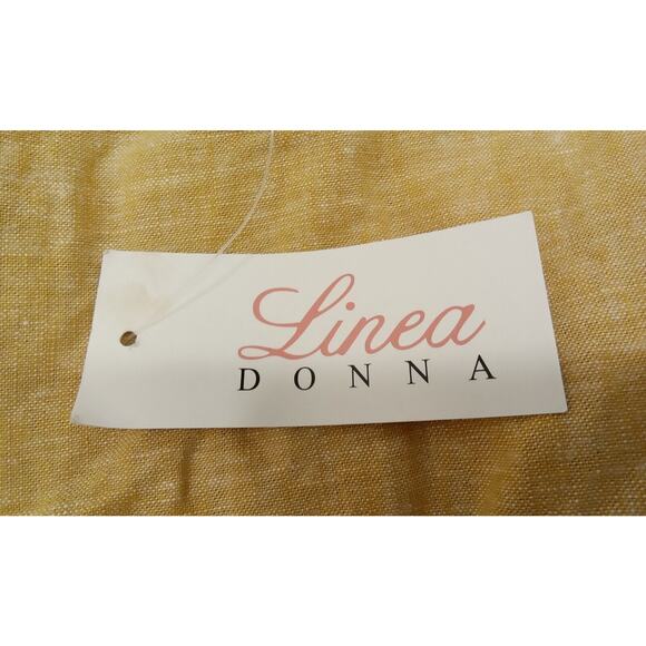 Linea Donna Top Womens Plus 3X Yellow Nwt Linen Blend - Picture 4 of 7